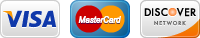 Credit cards accepted: Visa, MasterCard, and Discover